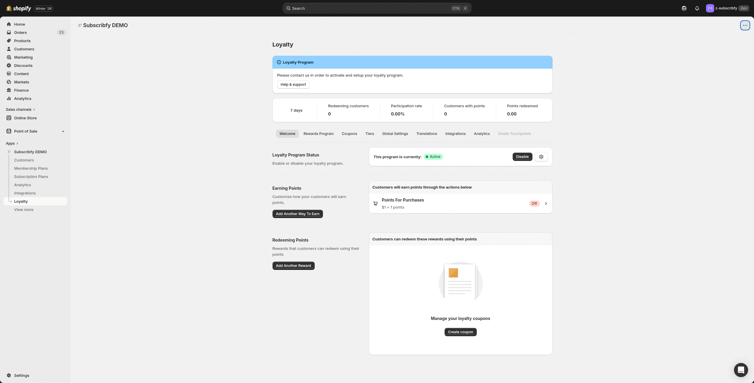 Create Product Recharge Punch Card Rule